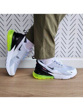 🤩Nike Air Max 270 Women Shoes Sz 7.5 White Green Comfy Soft Sneakers FJ0734-043